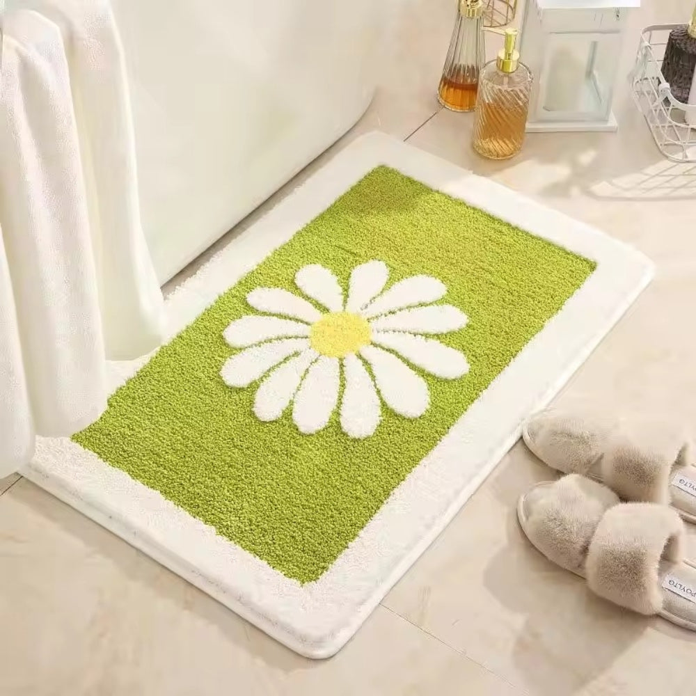 Tapis de bain marguerites