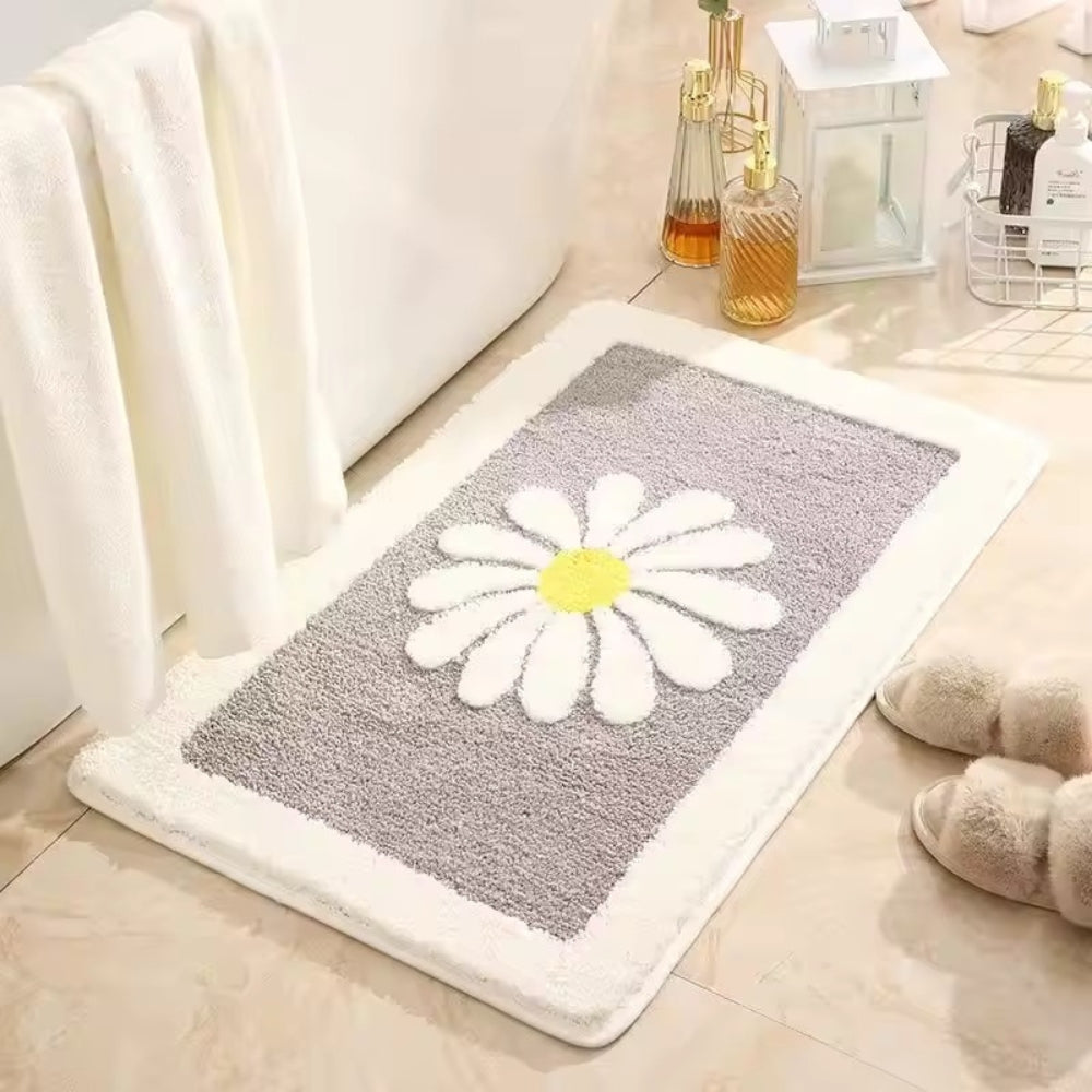 Tapis de bain marguerites