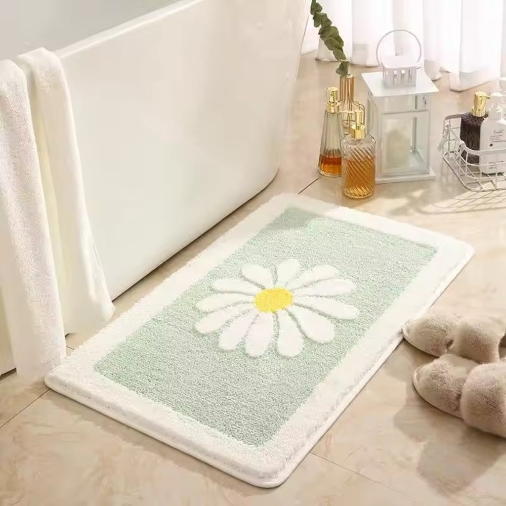 Tapis de bain marguerites