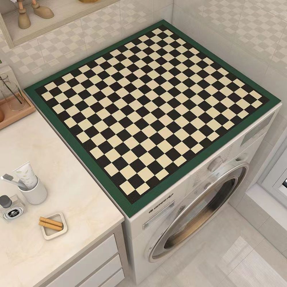 Tapis pour lave-linge motif damier – Caramel Floral