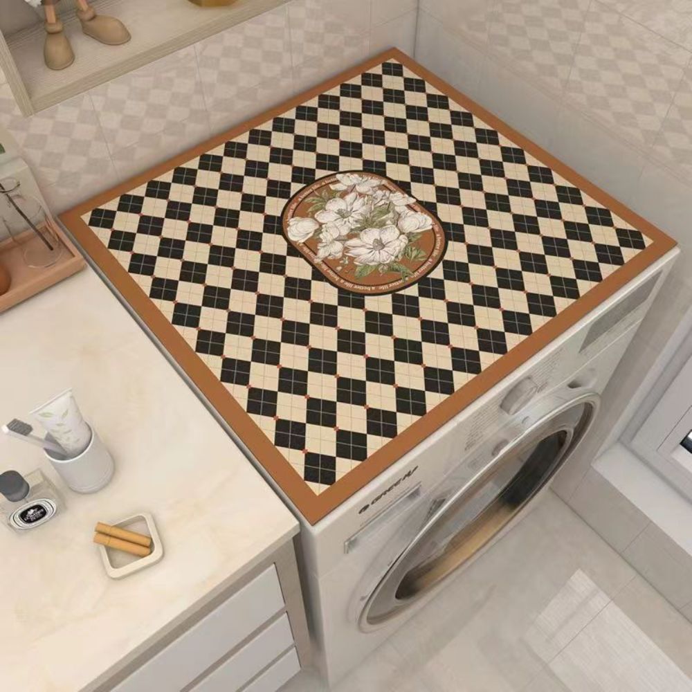 Tapis pour lave-linge motif damier