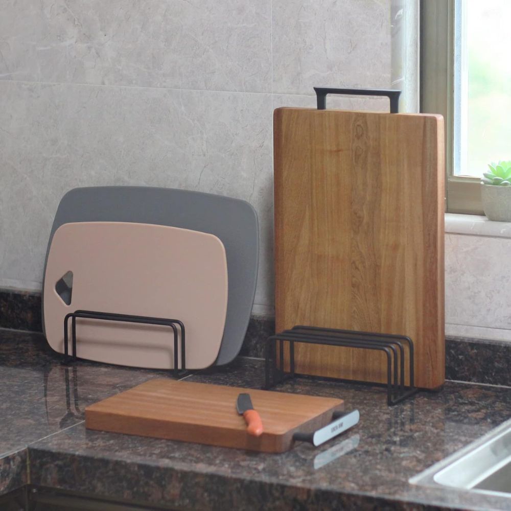 Support de rangement pour planches à découper en acier