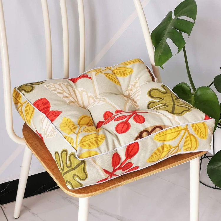Galette de chaise carrée bohème classique – Floral Garden