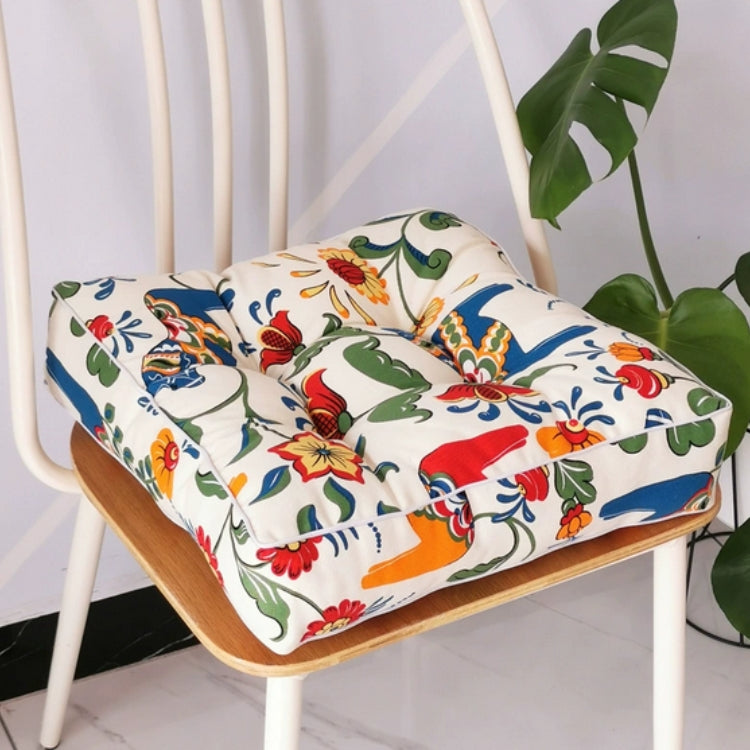 Galette de chaise carrée bohème classique