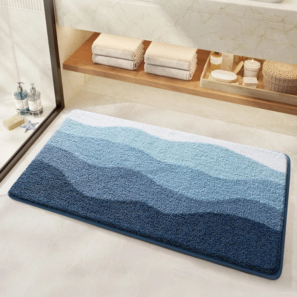 Tapis de bain antidérapant motif vagues – Sabley Wave