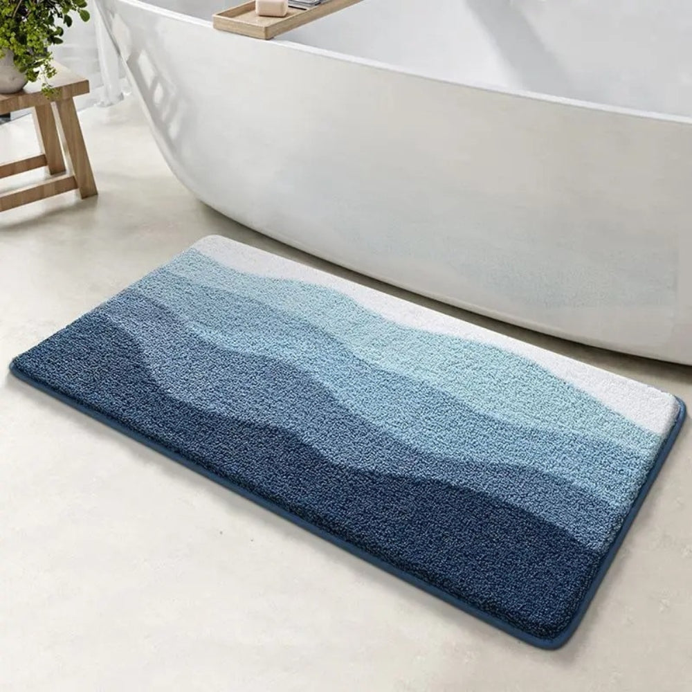 Tapis de bain antidérapant motif vagues
