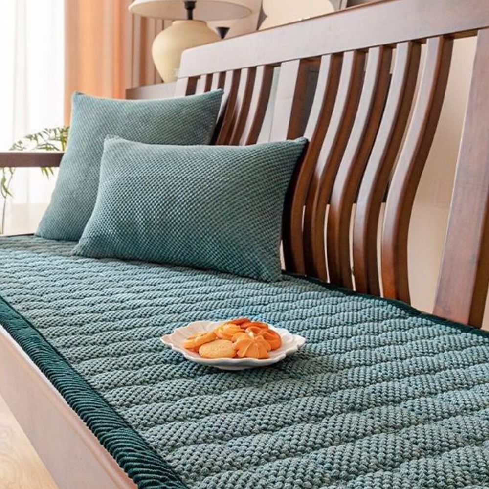 Housse d'assise de canapé en velours côtelé – Mocha Marron