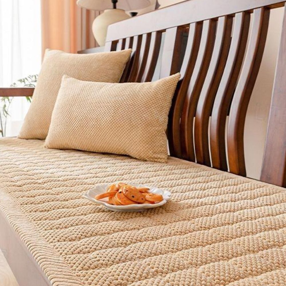 Housse d'assise de canapé en velours côtelé
