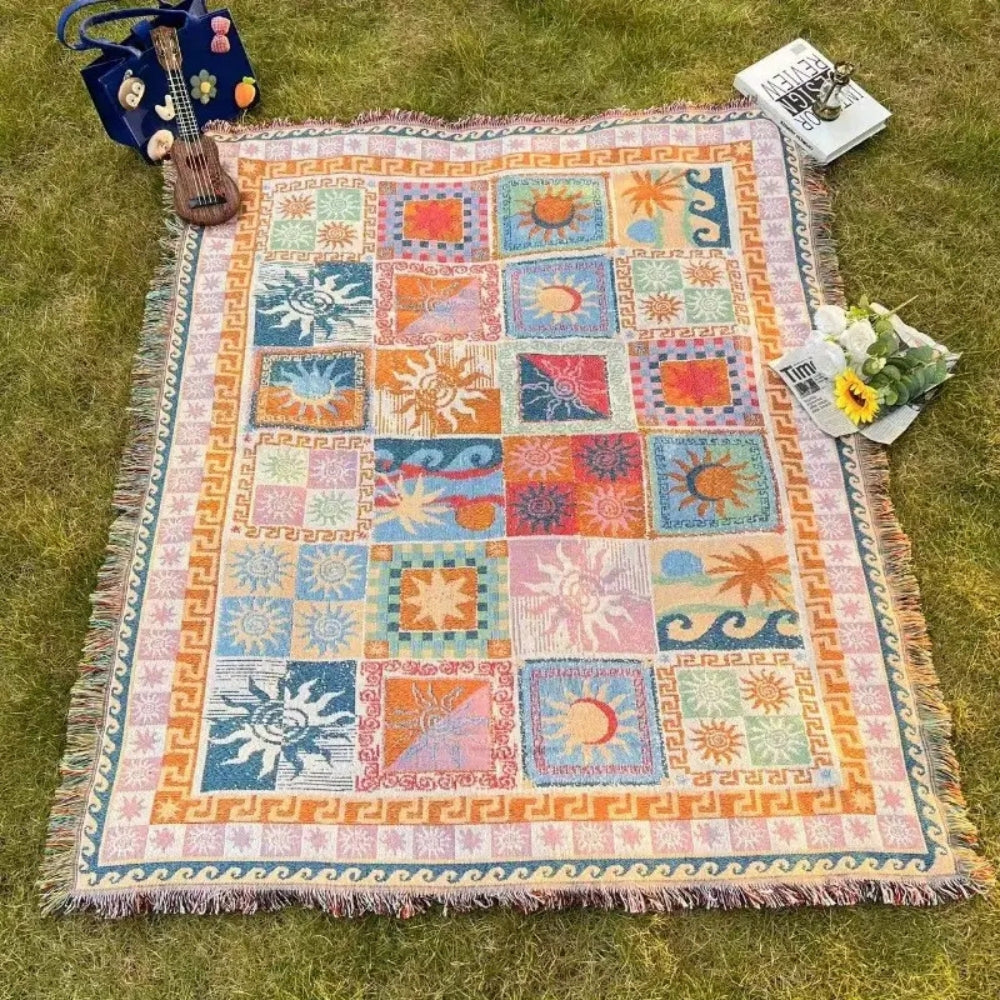 Plaid de pique-nique Sun & Soul – 63"x51"