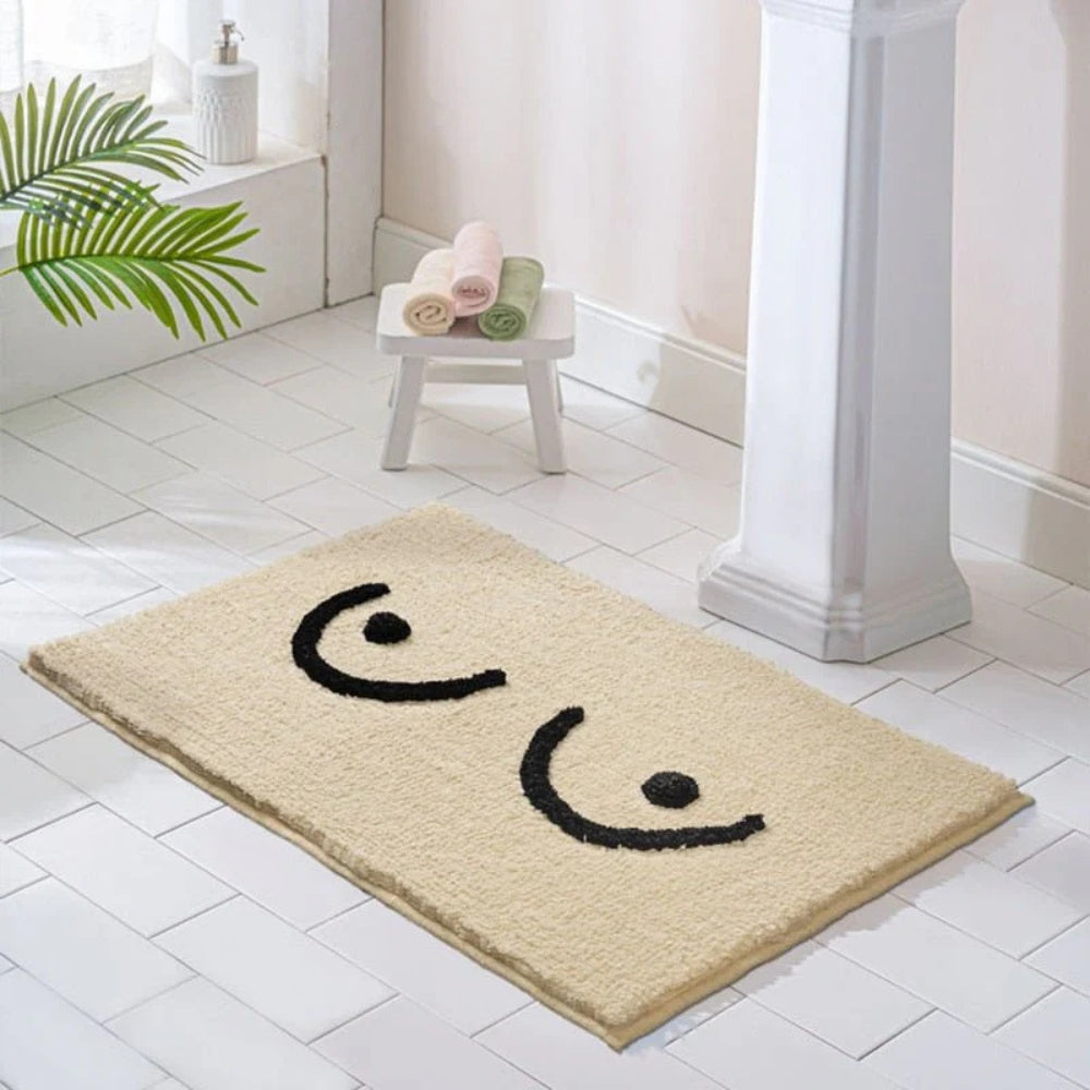 Tapis de bain moelleux décoratif – Minimal Curves