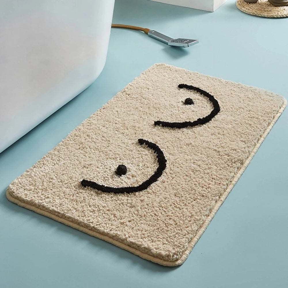 Tapis de bain moelleux décoratif