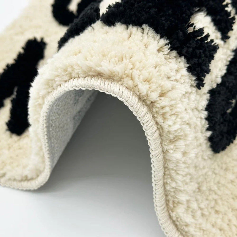 Tapis de bain moelleux décoratif
