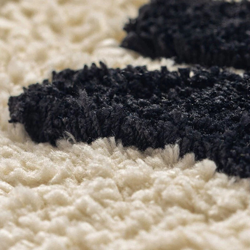 Tapis de bain moelleux décoratif