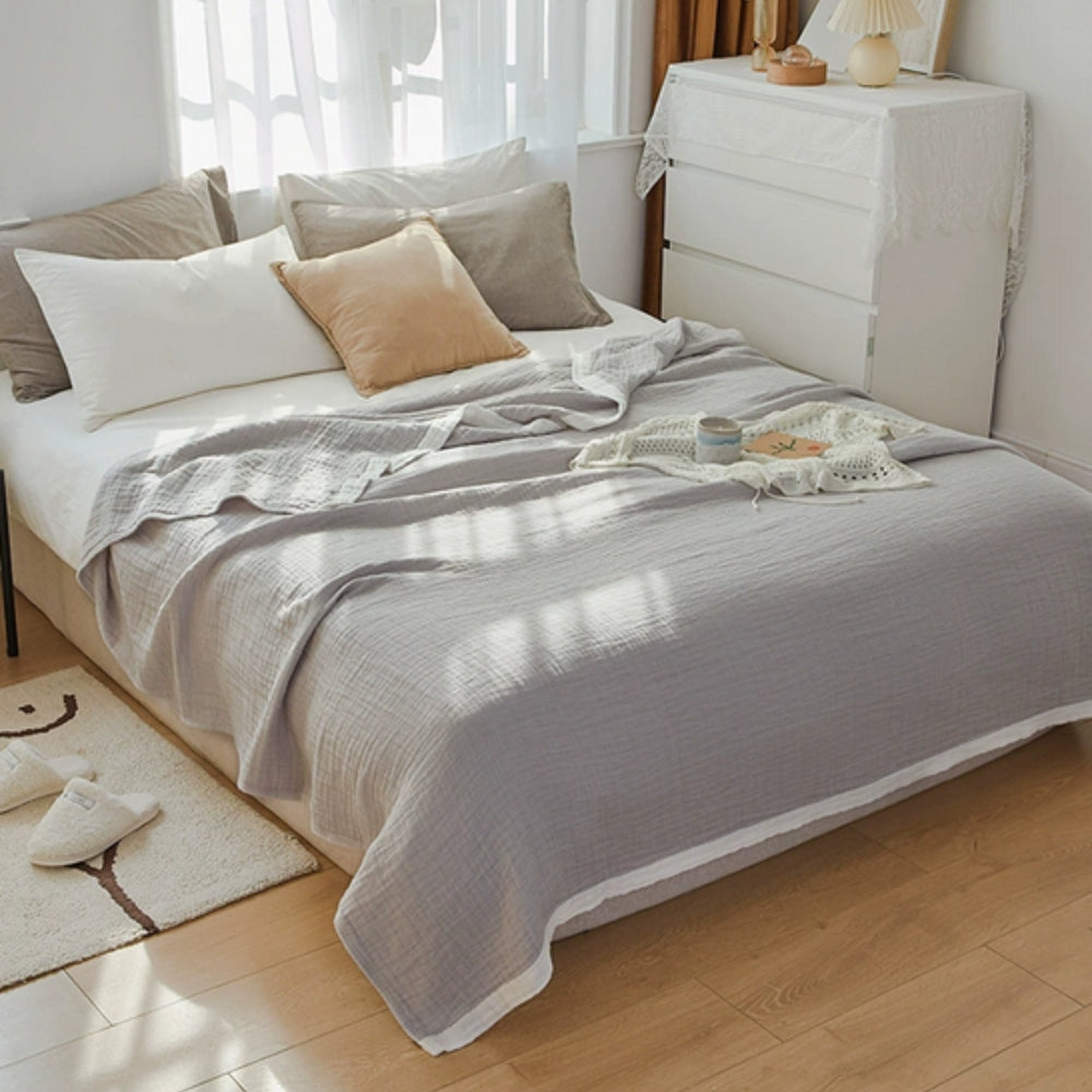 Plaid multicouche en mousseline de coton
