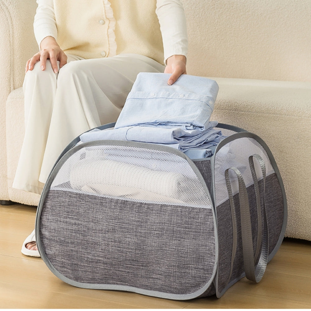 Panier à linge Easy Move à anses – Gris