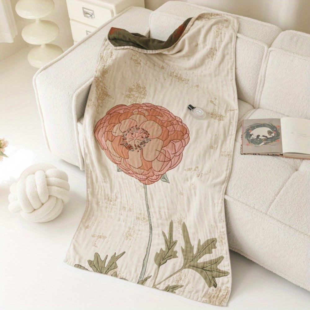 Drap de bain élégant à imprimé floral