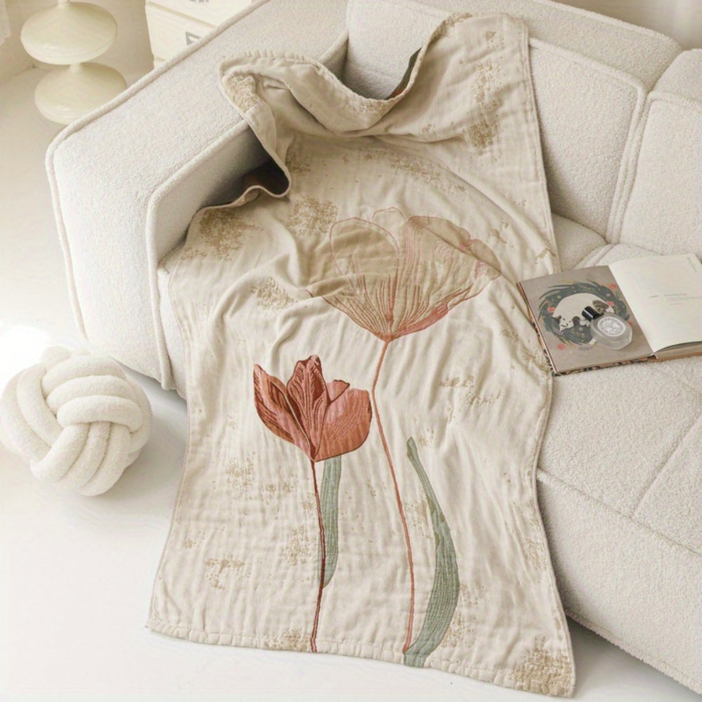 Drap de bain élégant à imprimé floral