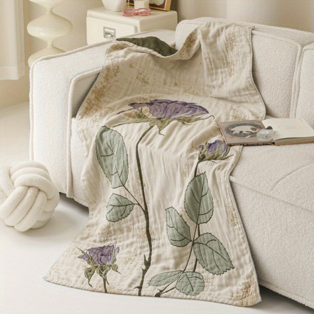 Drap de bain élégant à imprimé floral