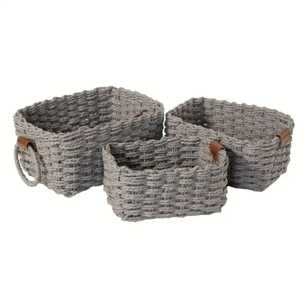 Set de paniers élégants en rotin tressé