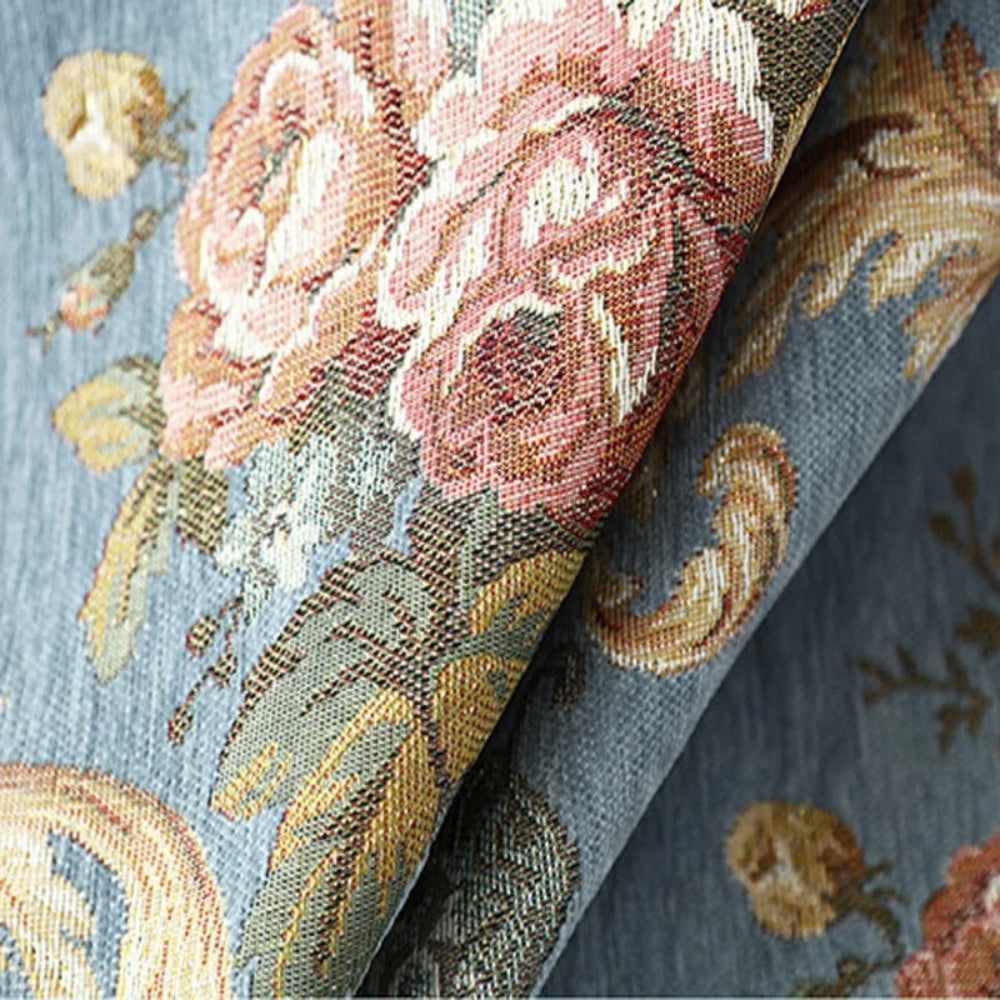 Housse de coussin en chenille Elise à bord perlé