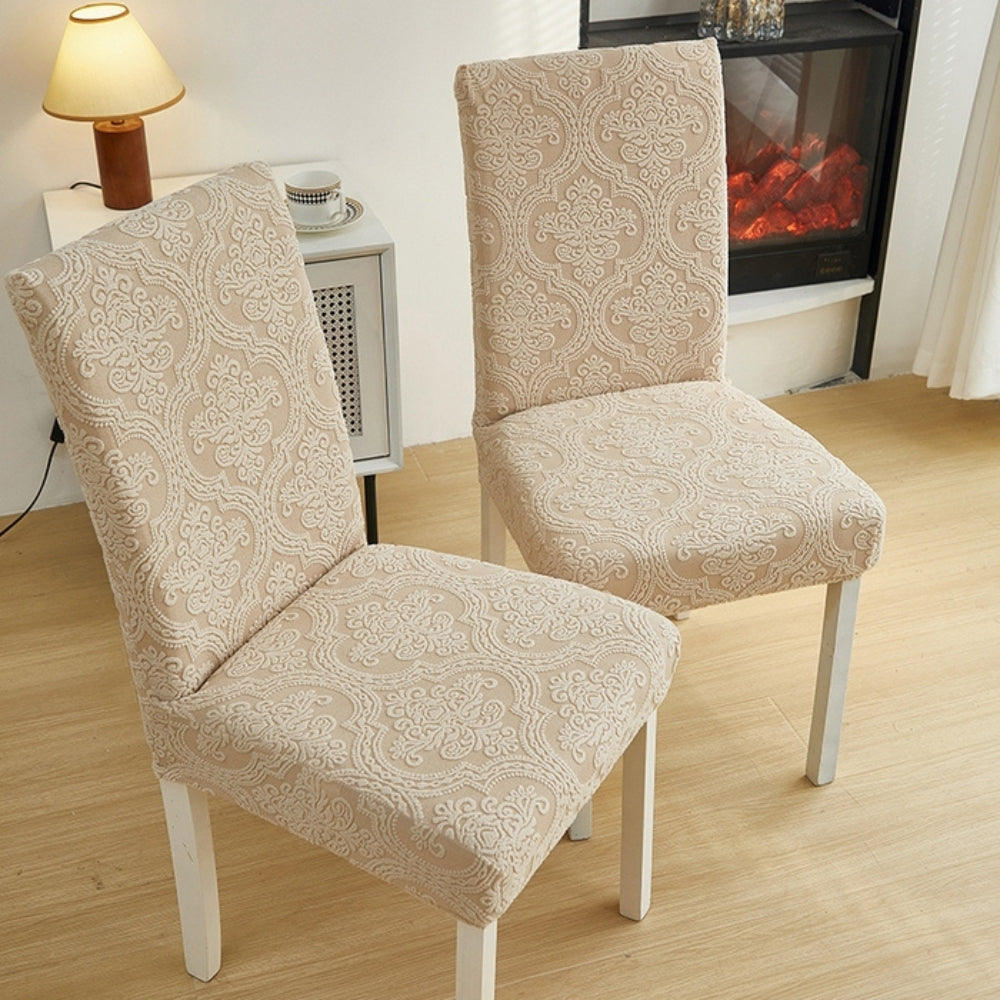 Housse d'assise de chaise jacquard Evona