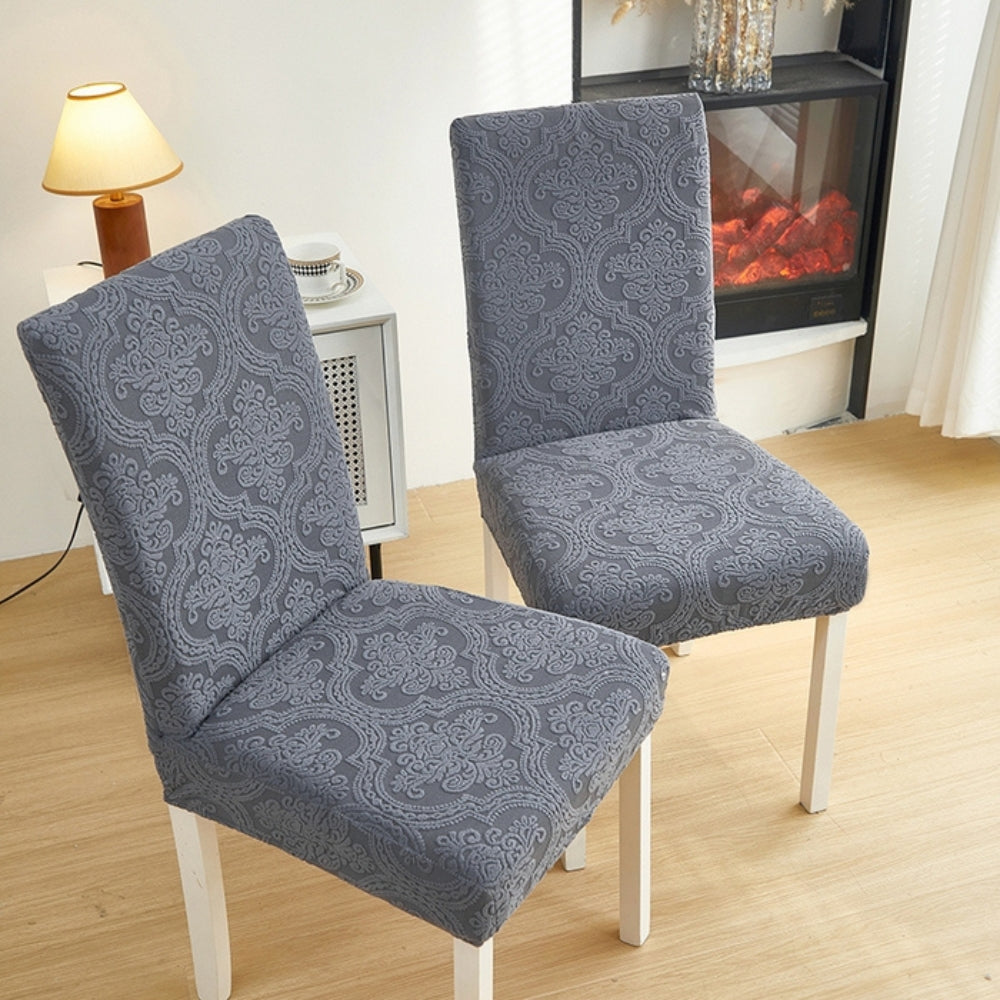 Housse d'assise de chaise jacquard Evona