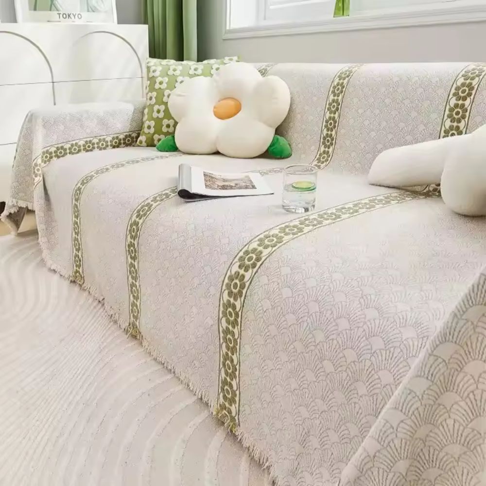 Housse de canapé motif feuilles Flourish