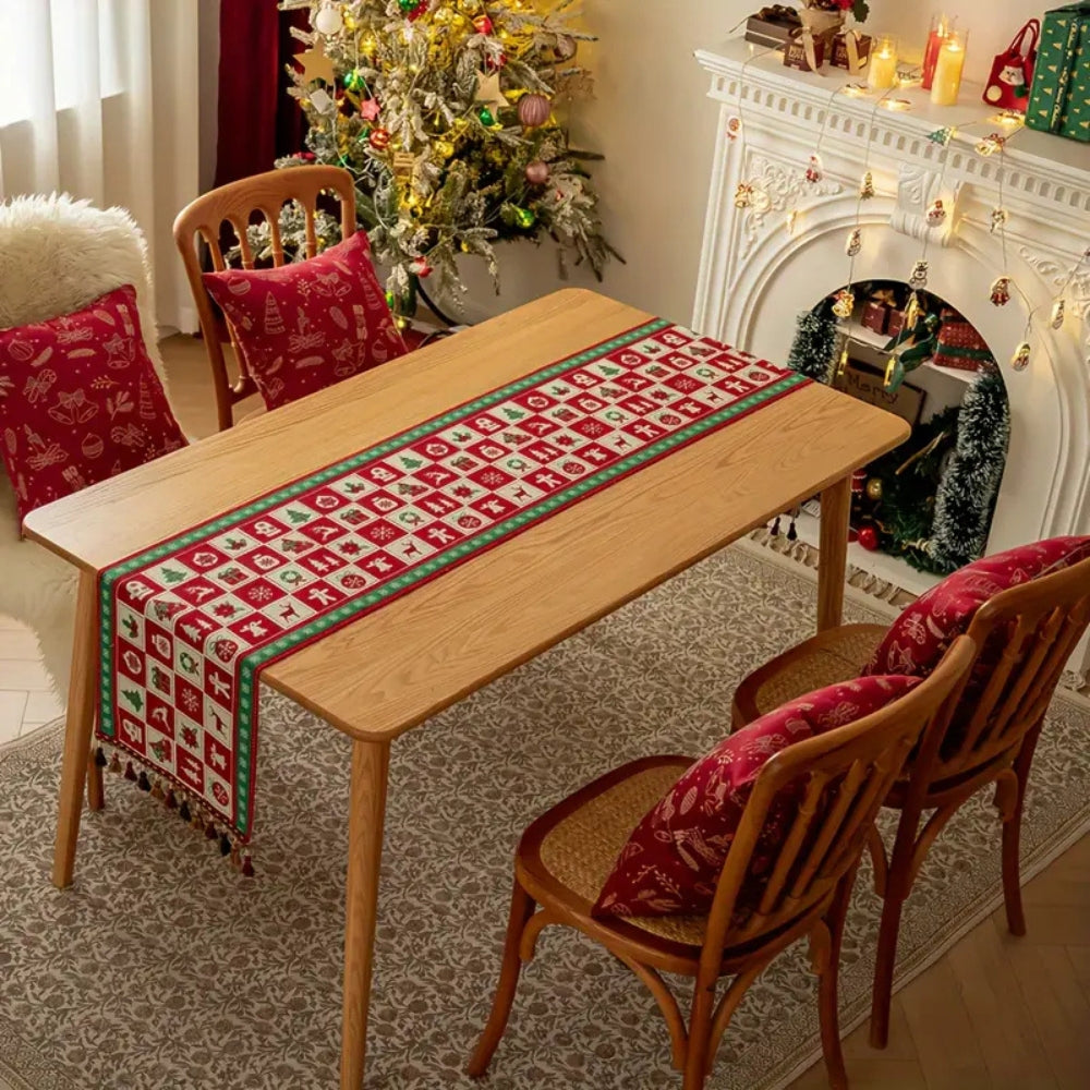 Chemin de table festif de Noël