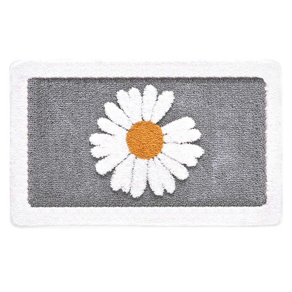Tapis de bain moelleux fleuri Fleur