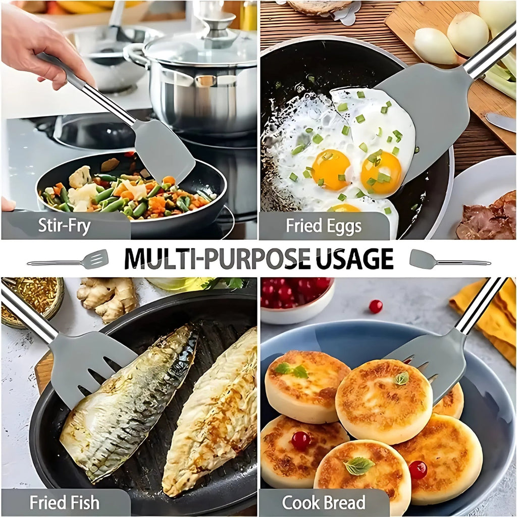 Set d'ustensiles de cuisine en silicone FlexiChef | 3 pièces
