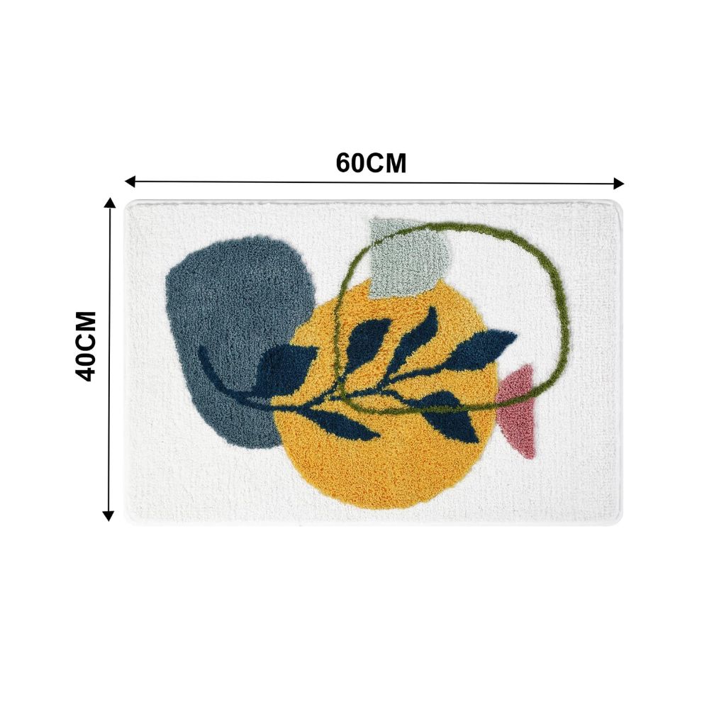 Tapis de bain antidérapant fleuri