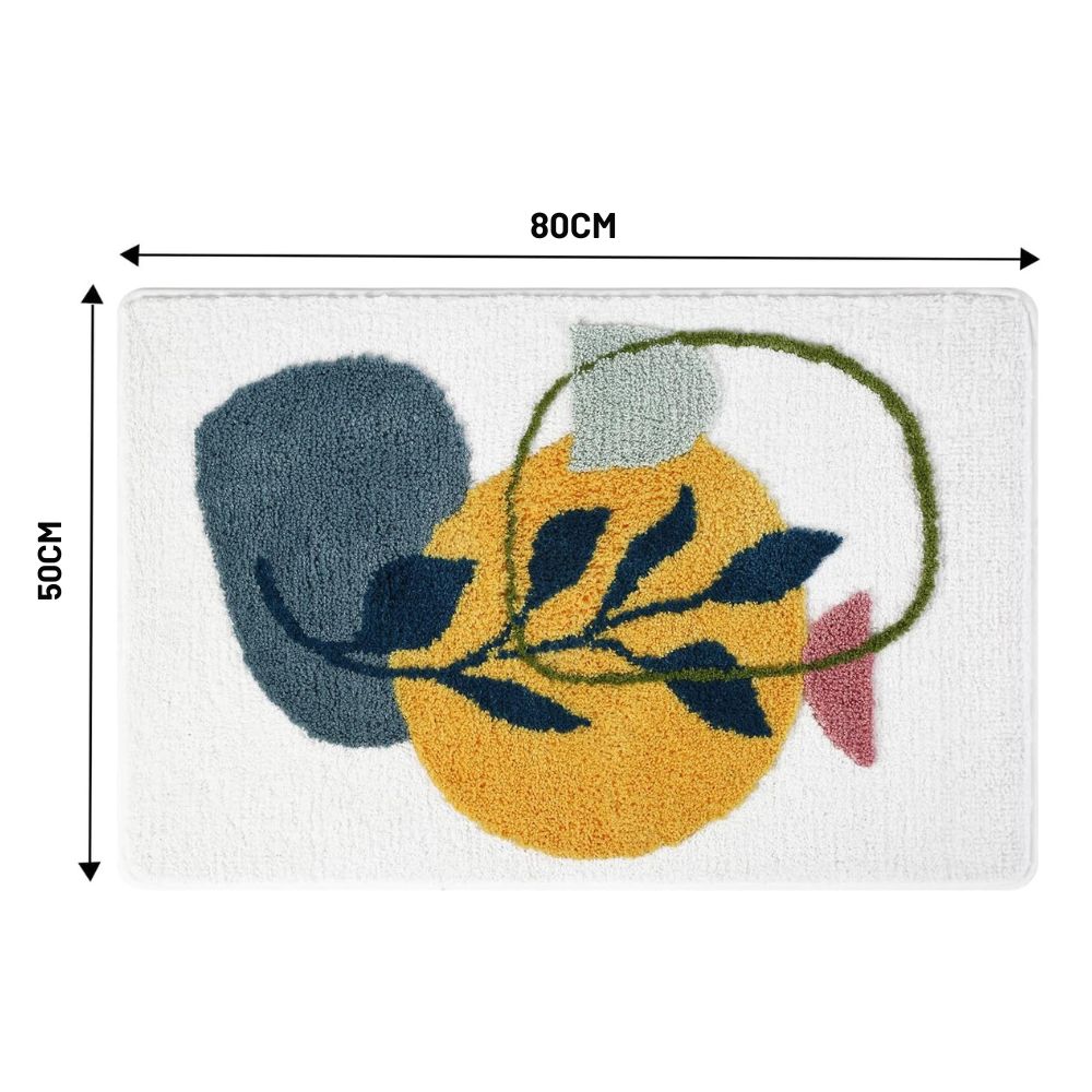 Tapis de bain antidérapant fleuri