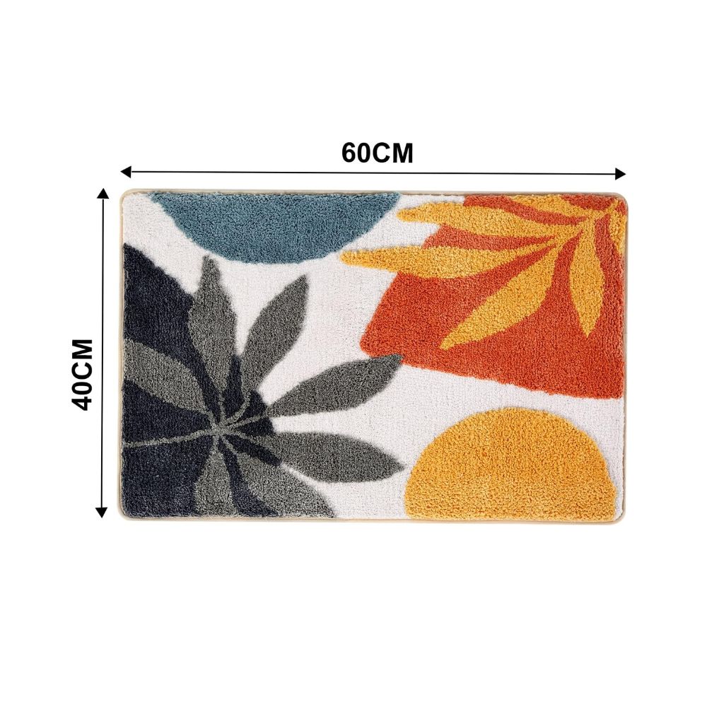 Tapis de bain antidérapant fleuri