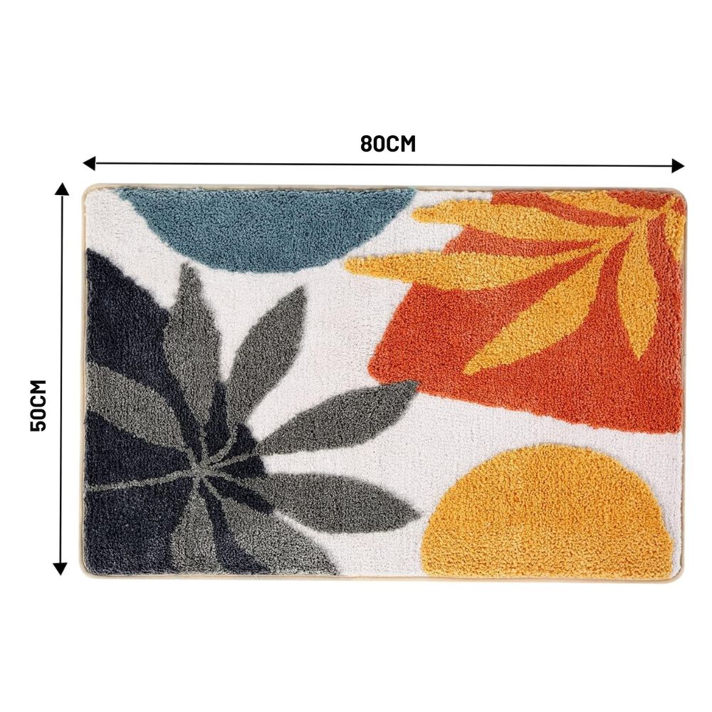 Tapis de bain antidérapant fleuri