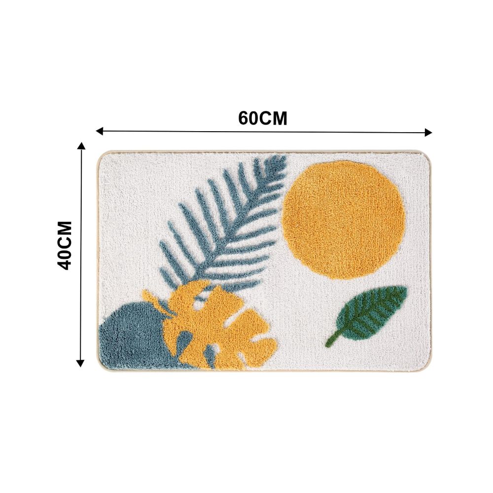 Tapis de bain antidérapant fleuri
