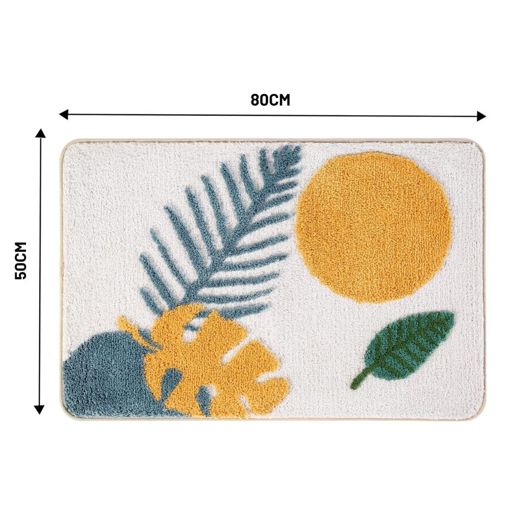 Tapis de bain antidérapant fleuri