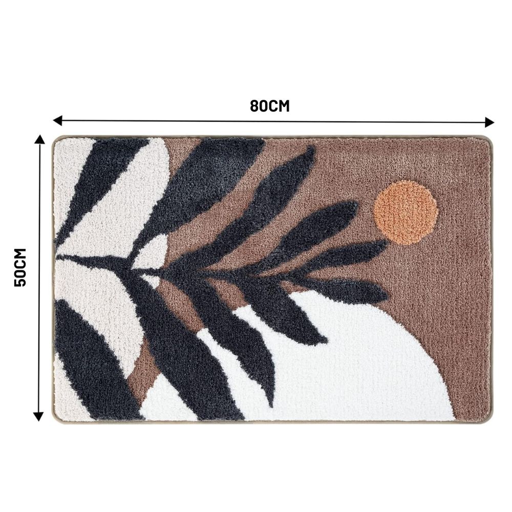 Tapis de bain antidérapant fleuri