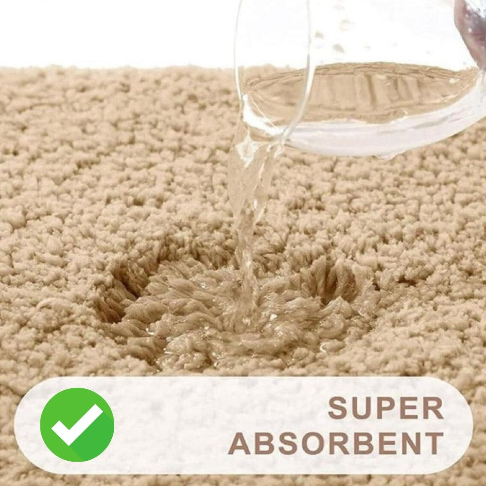 Tapis de bain demi-lune moelleux antidérapant
