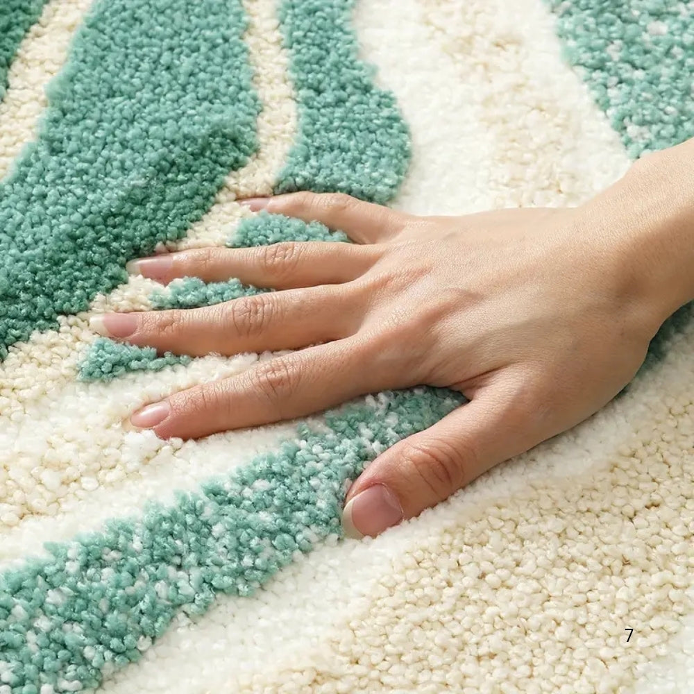 Tapis de bain motif vagues océan