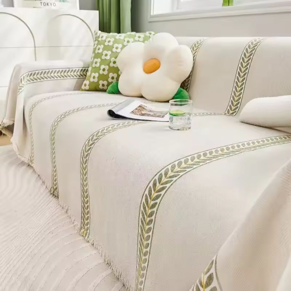 Housse de canapé motif feuilles Flourish