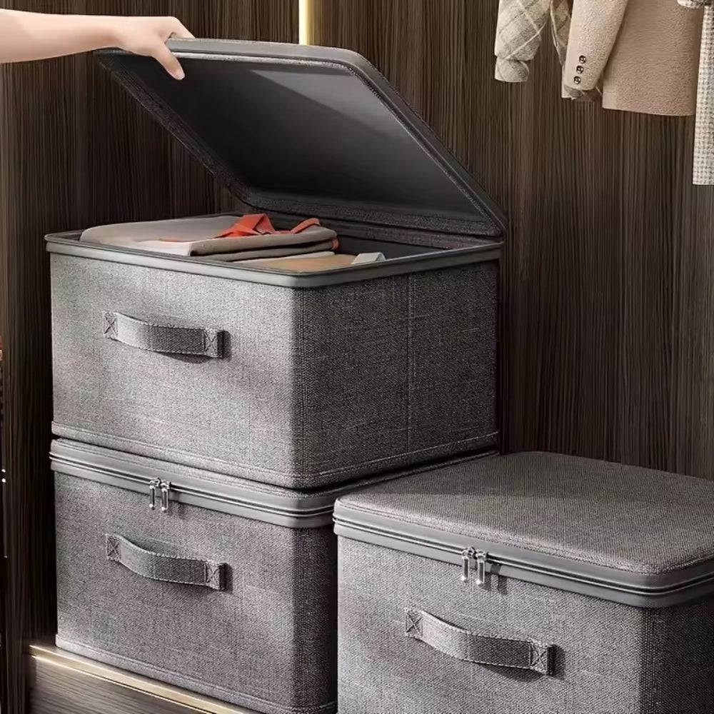 Boîte de rangement pliable en tissu