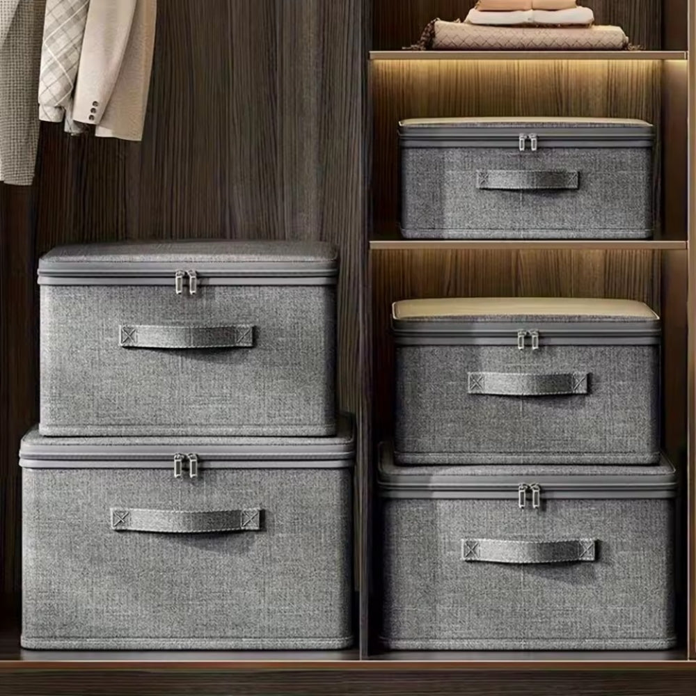 Boîte de rangement pliable en tissu