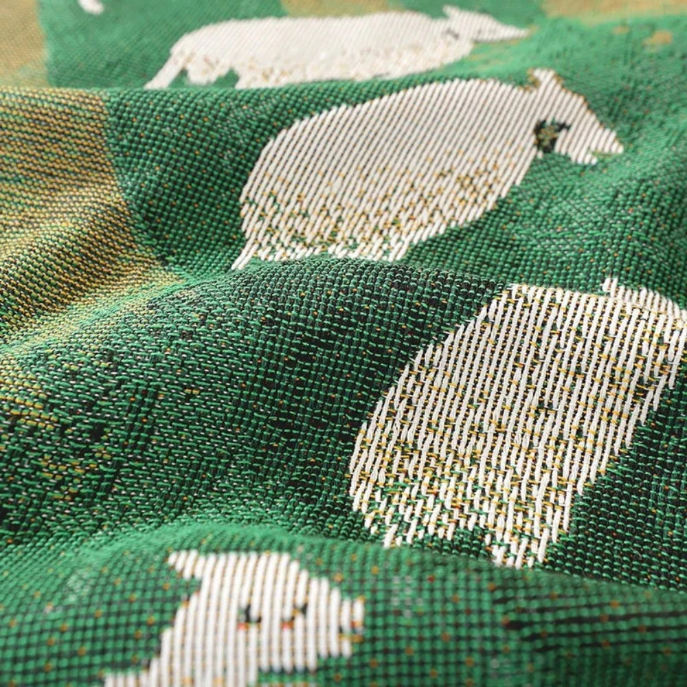 Plaid tissé Frida motif moutons