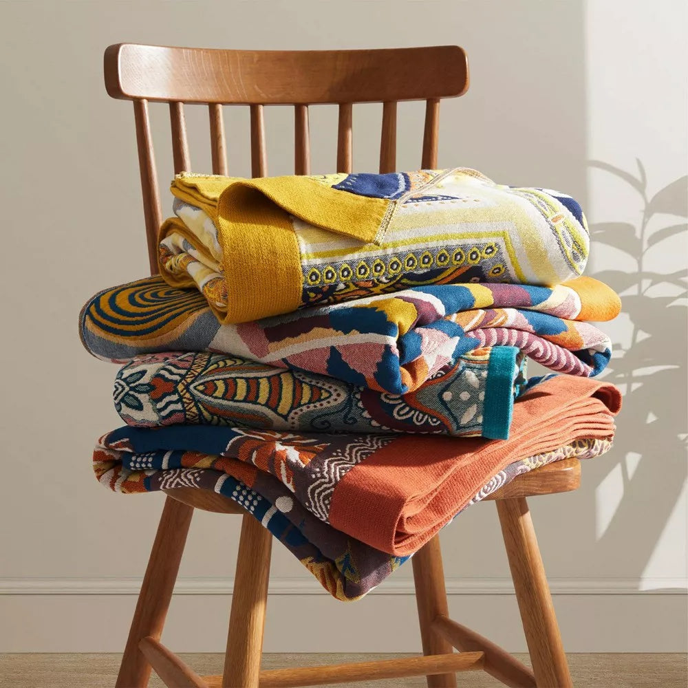 Plaid en coton Nordic Sunburst