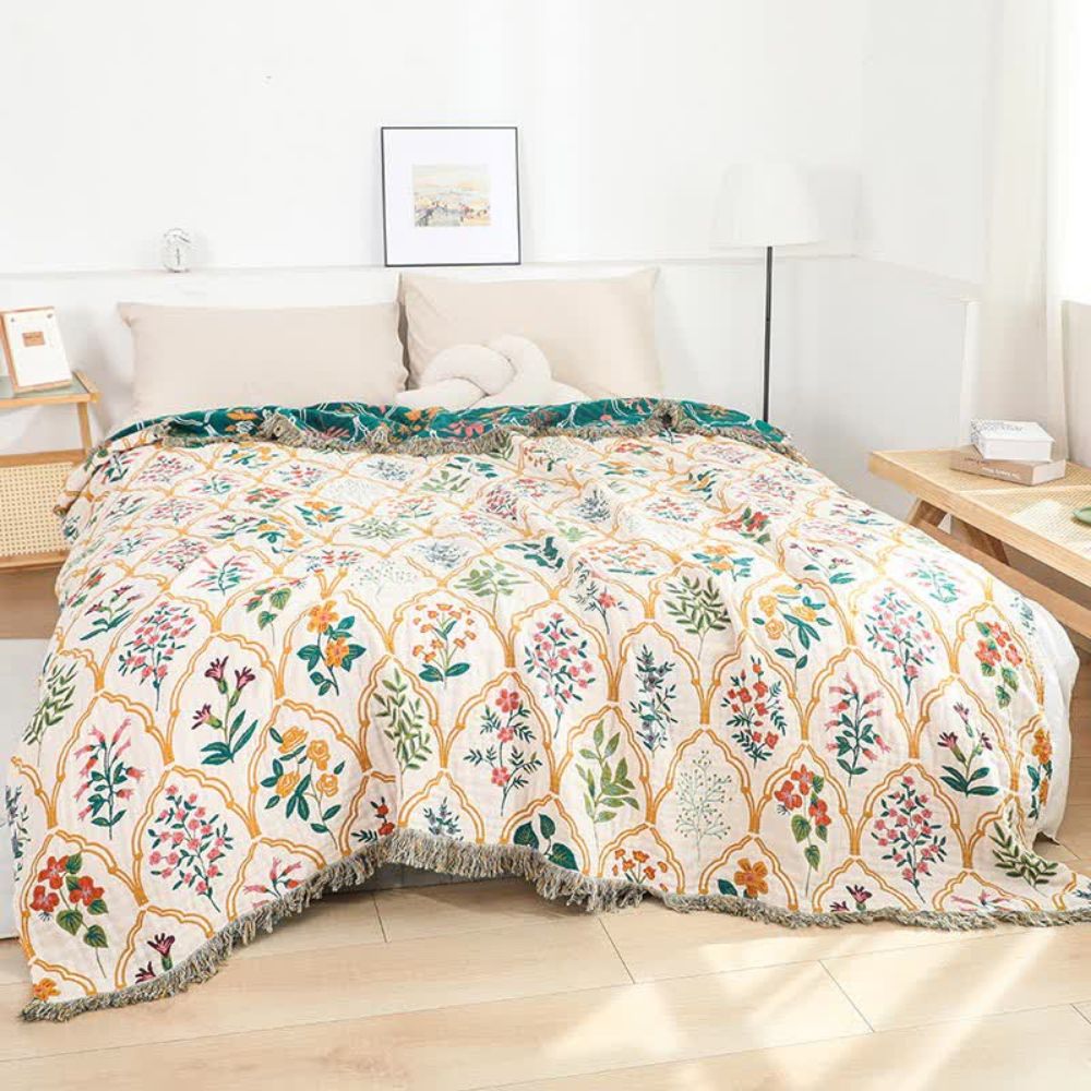 Plaid en coton Garden Reverie – 59"x79"