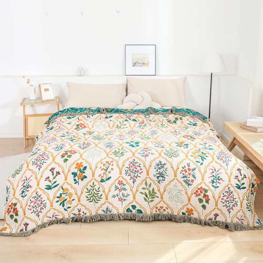 Plaid en coton Garden Reverie