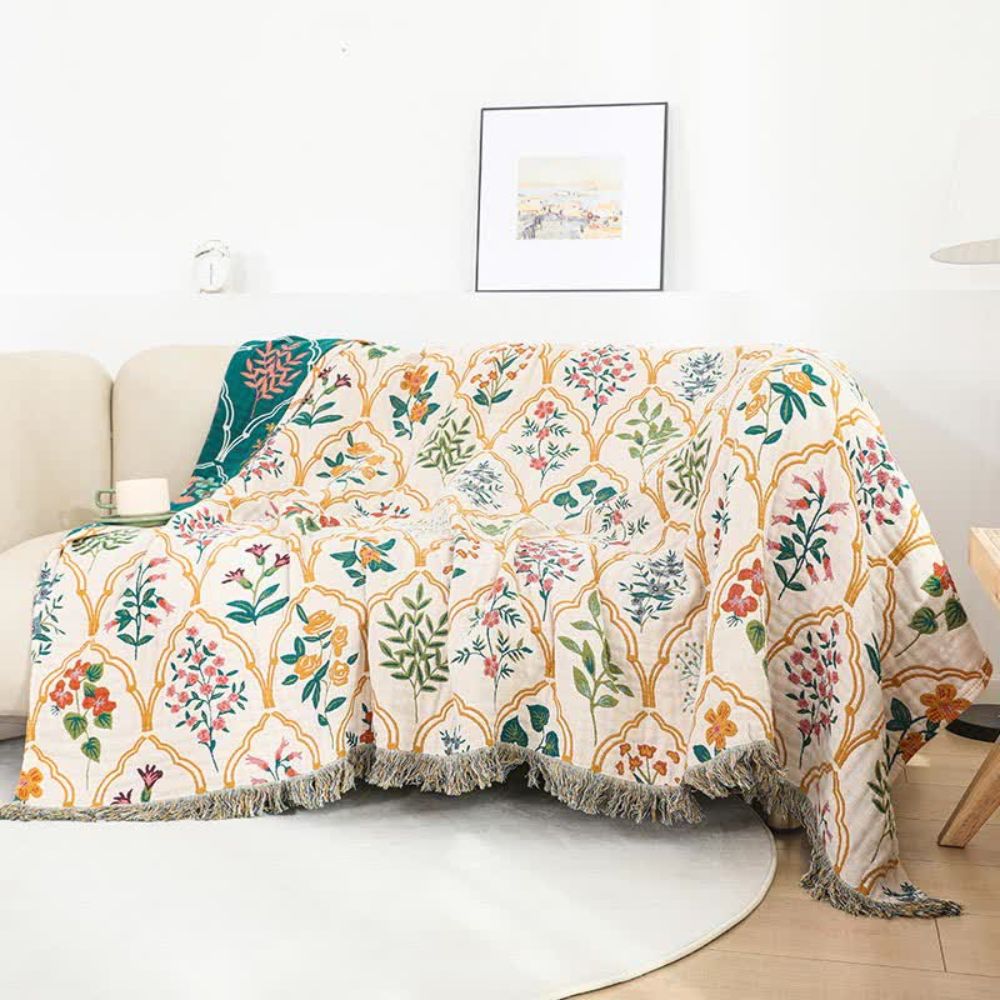 Plaid en coton Garden Reverie