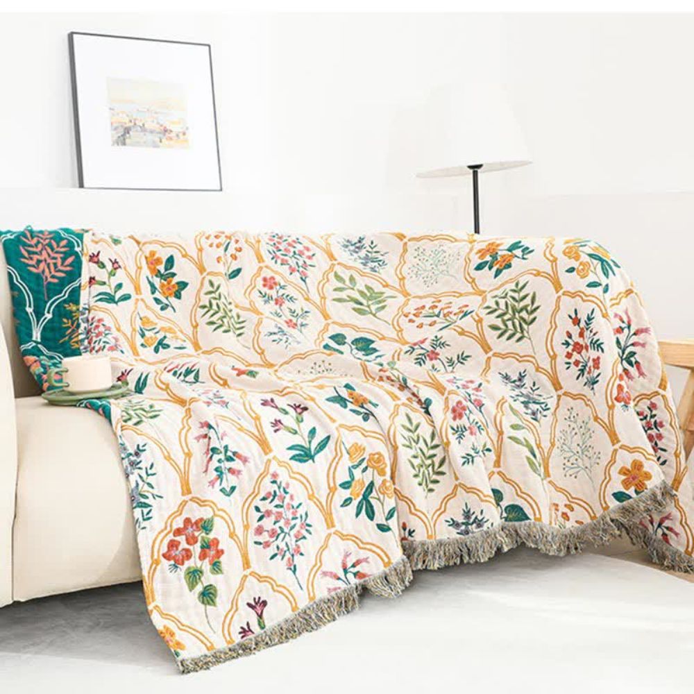 Plaid en coton Garden Reverie