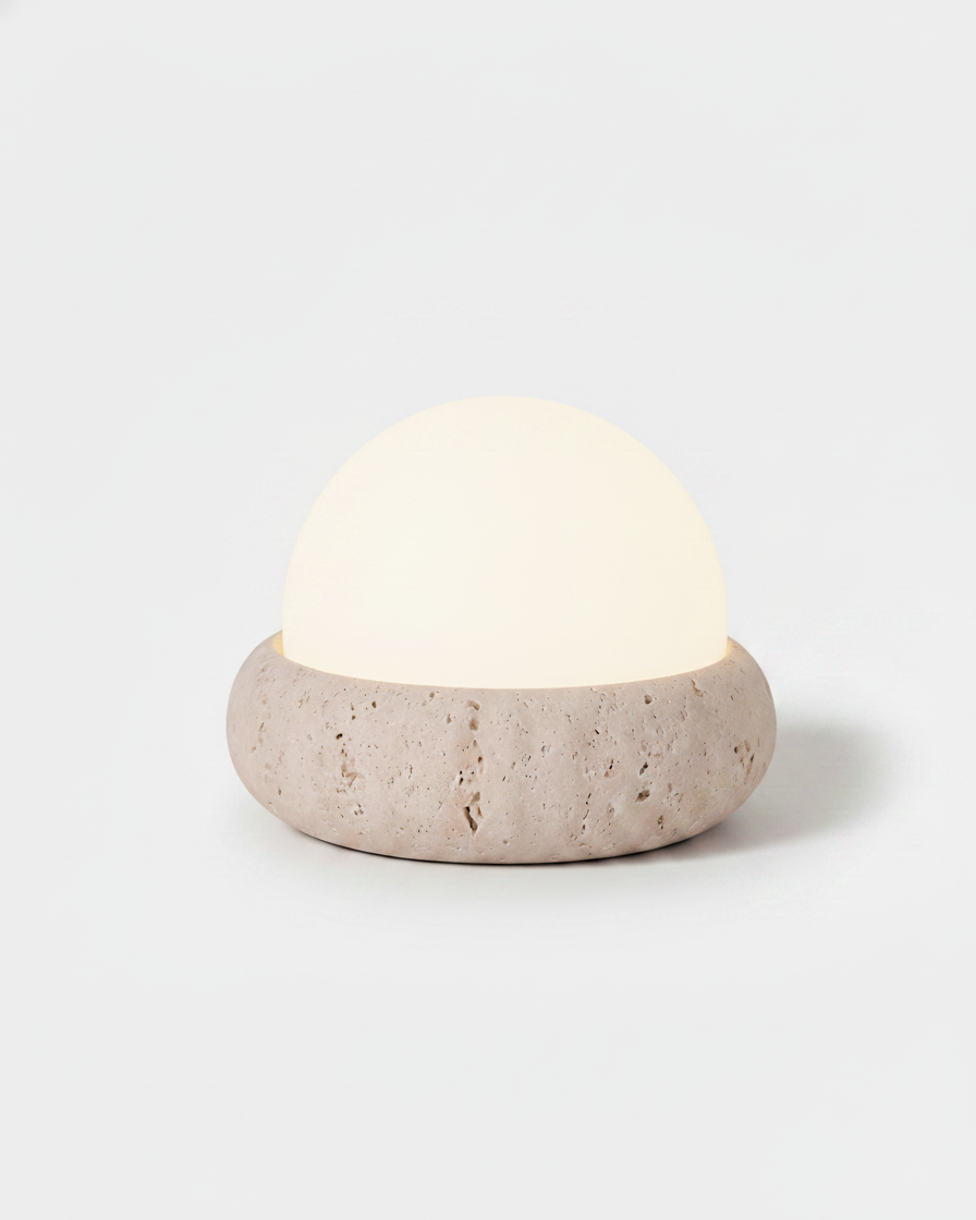Lampe de Table sans fil | EON – Travertin
