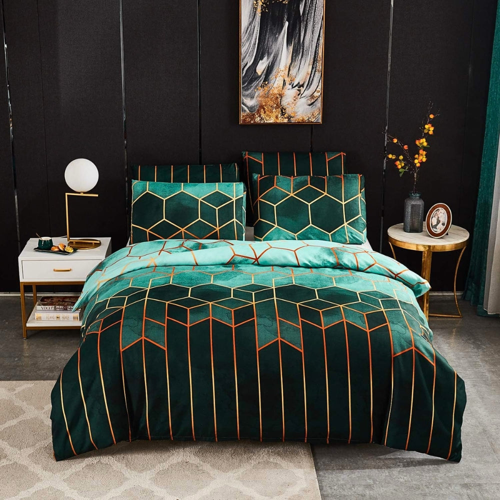Golden Cosmo Hive | Parure de couette 3 pièces